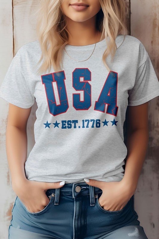 USA Retro America Est 1776 Graphic Tee - S. M. & Co.