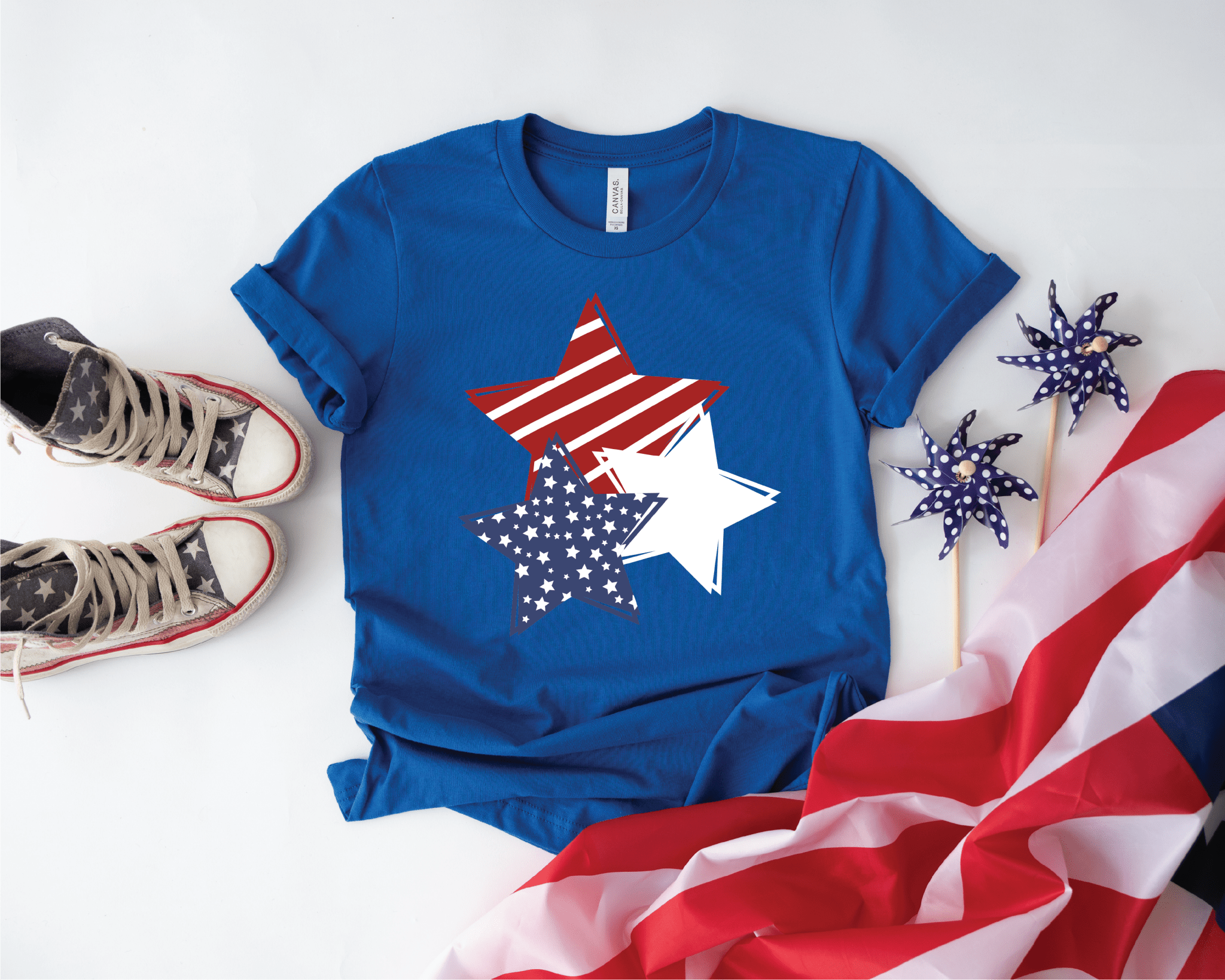 USA Stars Patriotic Graphic Tee - S. M. & Co.