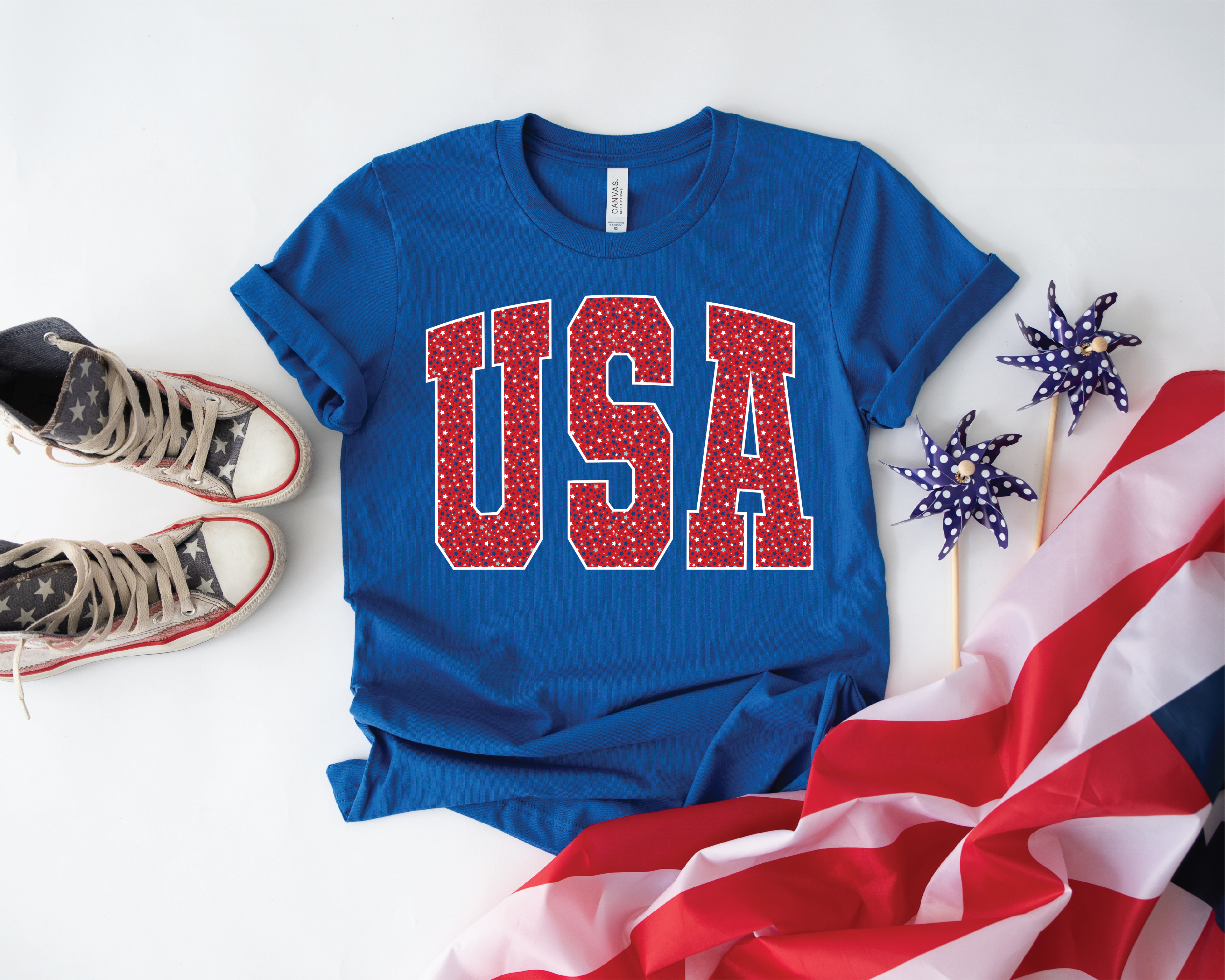 USA Stars Patriotic Graphic Tee