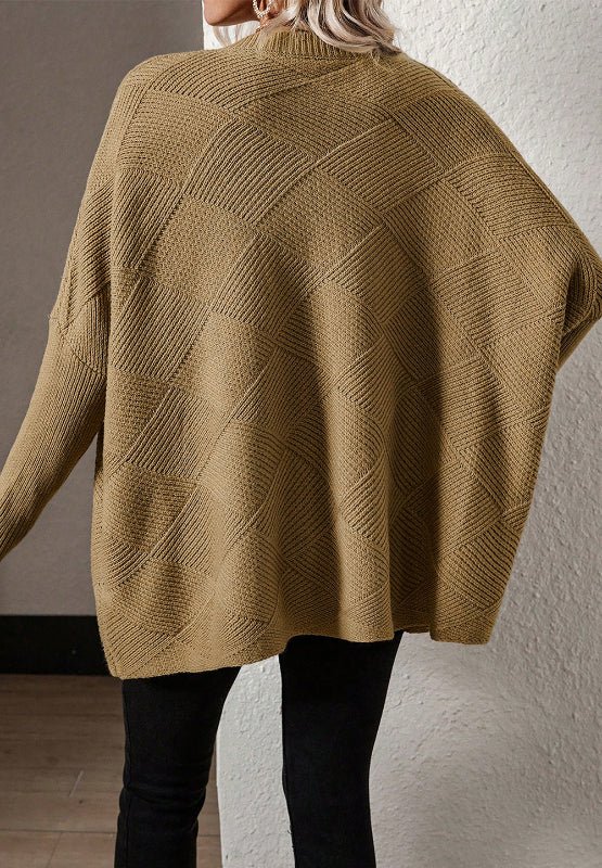 V - Neck Batwing Sleeve Sweater - S. M. & Co.