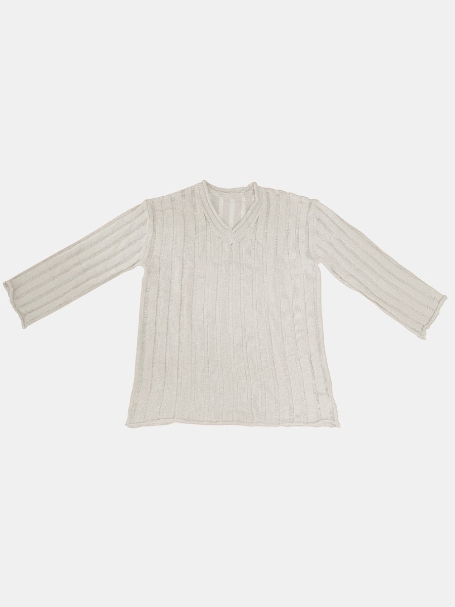 V - Neck Long Sleeve Sweater - S. M. & Co.