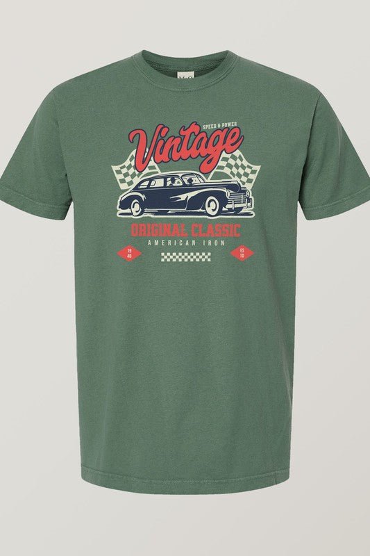 Vintage Car Vintage Garment Dye Tee - S. M. & Co. Tops/Tops & Tees