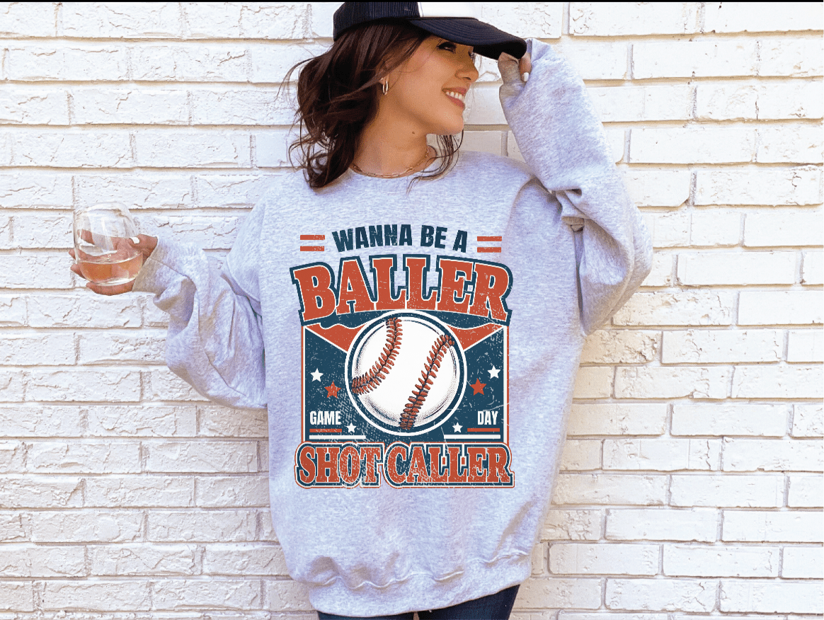 Wanna Be A Baller - Baseball Athletic Grey - S. M. & Co.