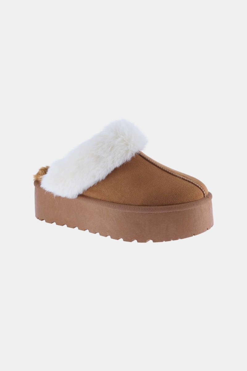 Weeboo Thick Bottom Fur Trim Snow Slippers - S. M. & Co.