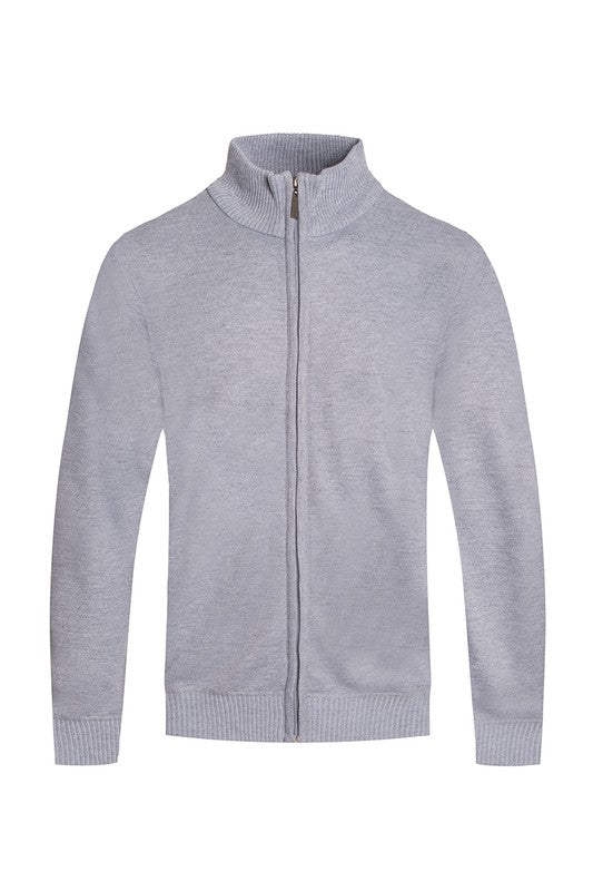 Weiv Mens Solid Full Zip Sweater - S. M. & Co.