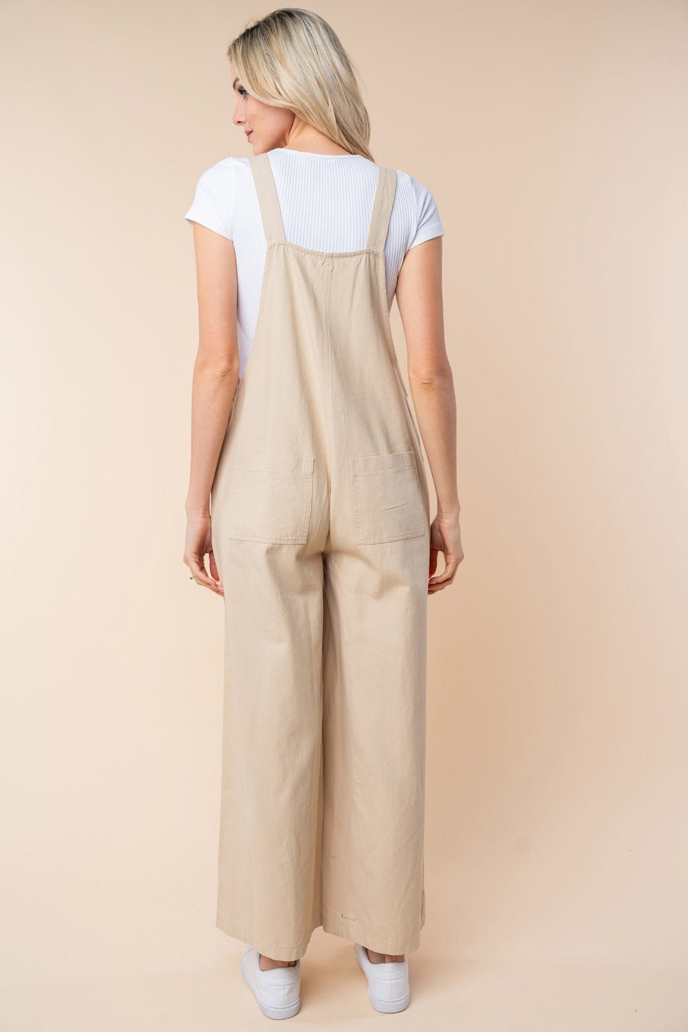 White Birch Sleeveless Wide Leg Jumpsuit - S. M. & Co.