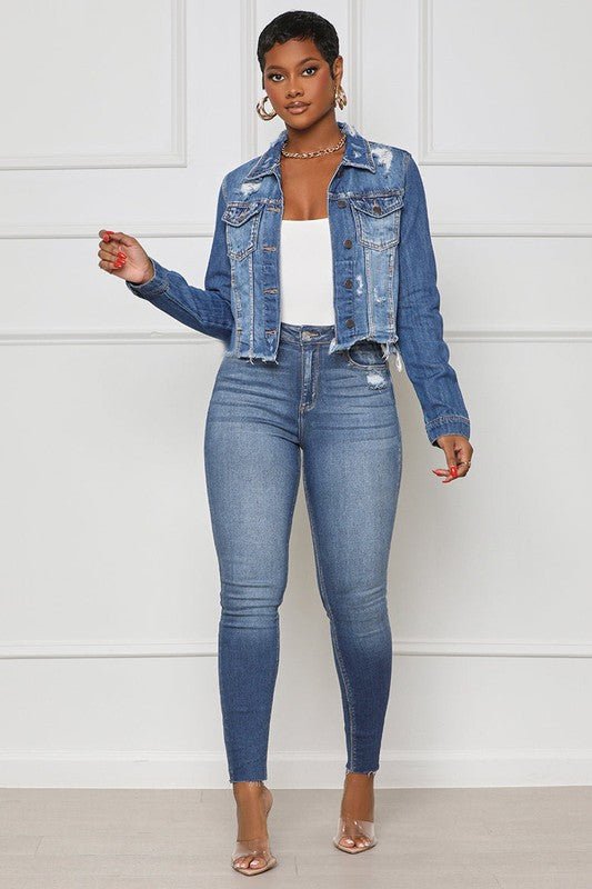 WOMEN FASHION DENIM JACKET - S. M. & Co.