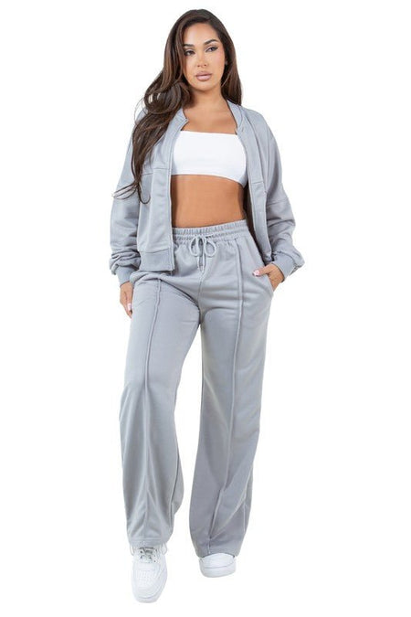 WOMEN FASHION SWEARSUIT TWO PIECE PANT SET - S. M. & Co.