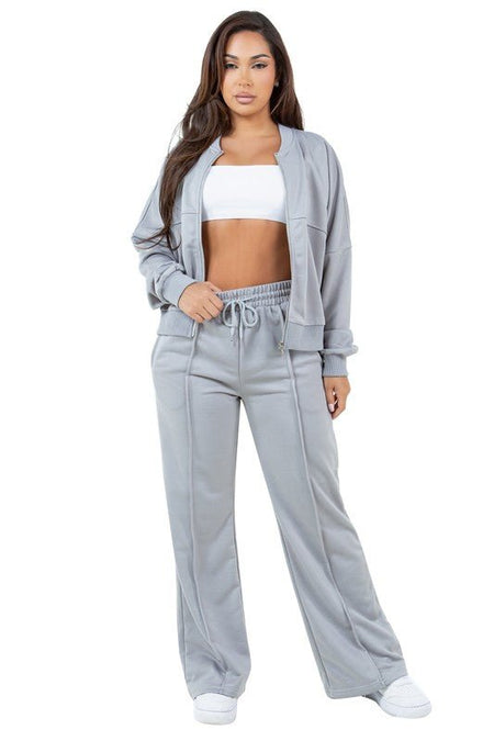 WOMEN FASHION SWEARSUIT TWO PIECE PANT SET - S. M. & Co.