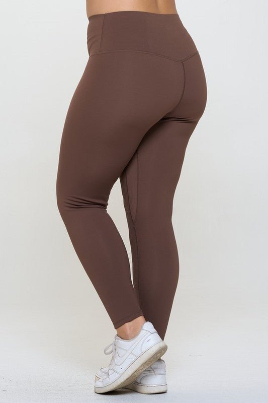 Yelete Full Size Fleece Lined High Waisted Leggings - S. M. & Co.