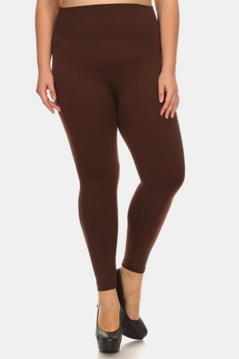 Yelete Full Size Seamless Fleece Lined Leggings - S. M. & Co.