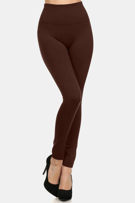 Yelete Full Size Seamless Fleece Lined Leggings - S. M. & Co.