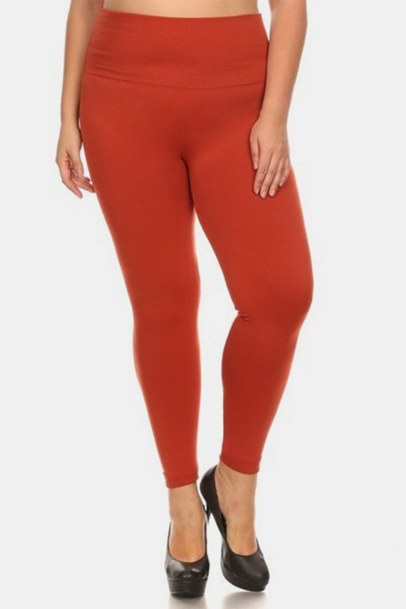 Yelete Full Size Seamless High Waist Fleece Leggings - S. M. & Co.