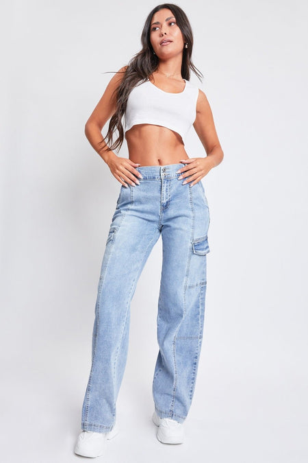 YMI Jeanswear High-Rise Straight Cargo Jeans - AnAs Market