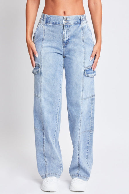 YMI Jeanswear High-Rise Straight Cargo Jeans - AnAs Market