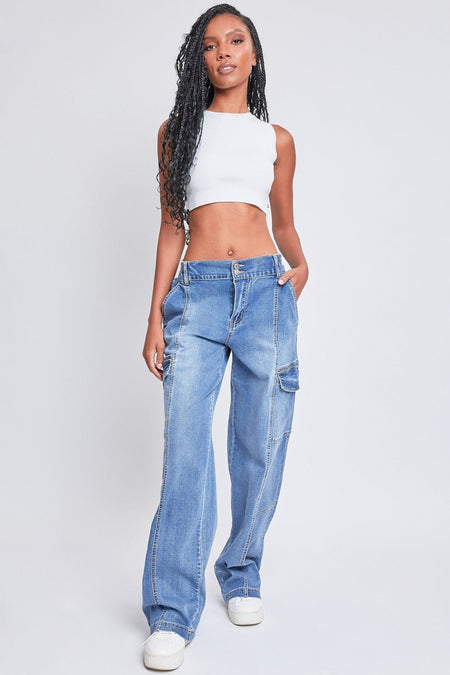 YMI Jeanswear High-Rise Straight Cargo Jeans - AnAs Market