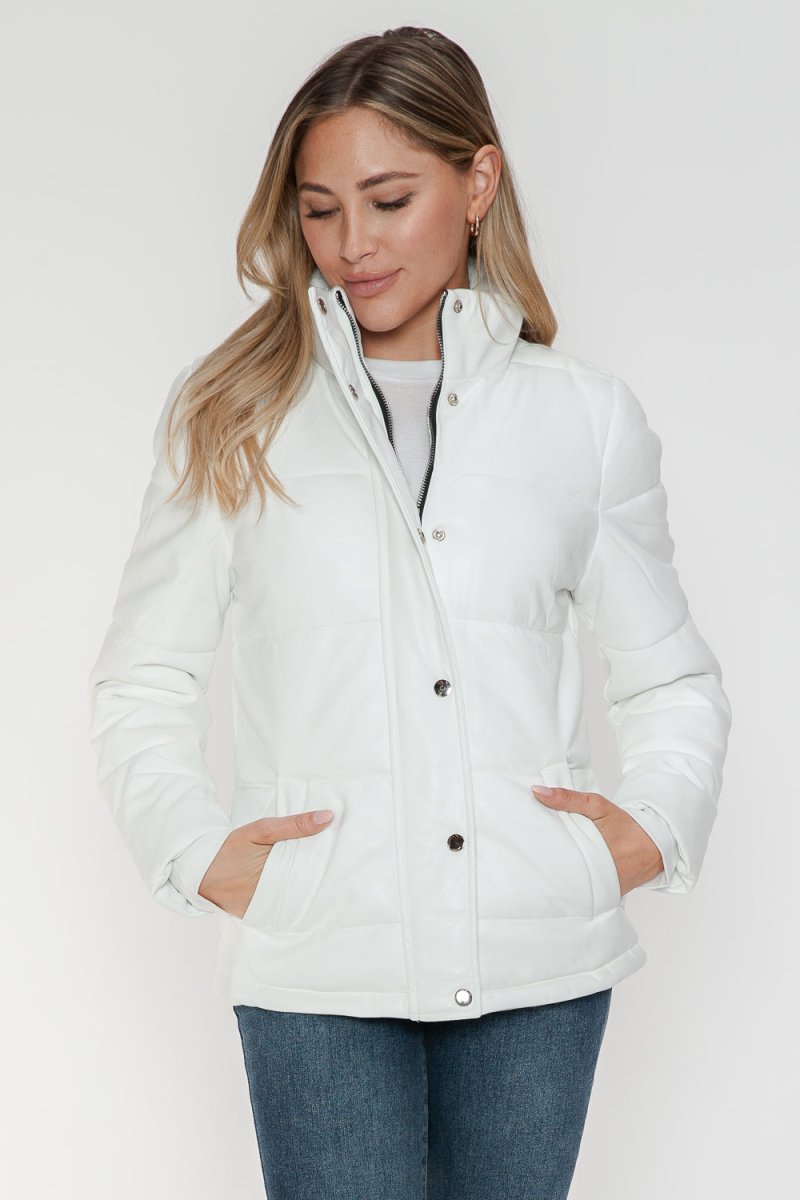 YMI Pocketed Zip Up Turtleneck Puffer Jacket - S. M. & Co.