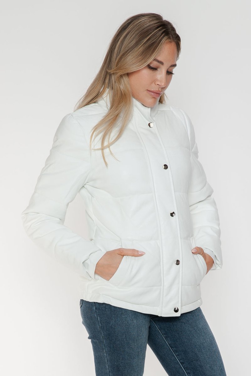 YMI Pocketed Zip Up Turtleneck Puffer Jacket - S. M. & Co.