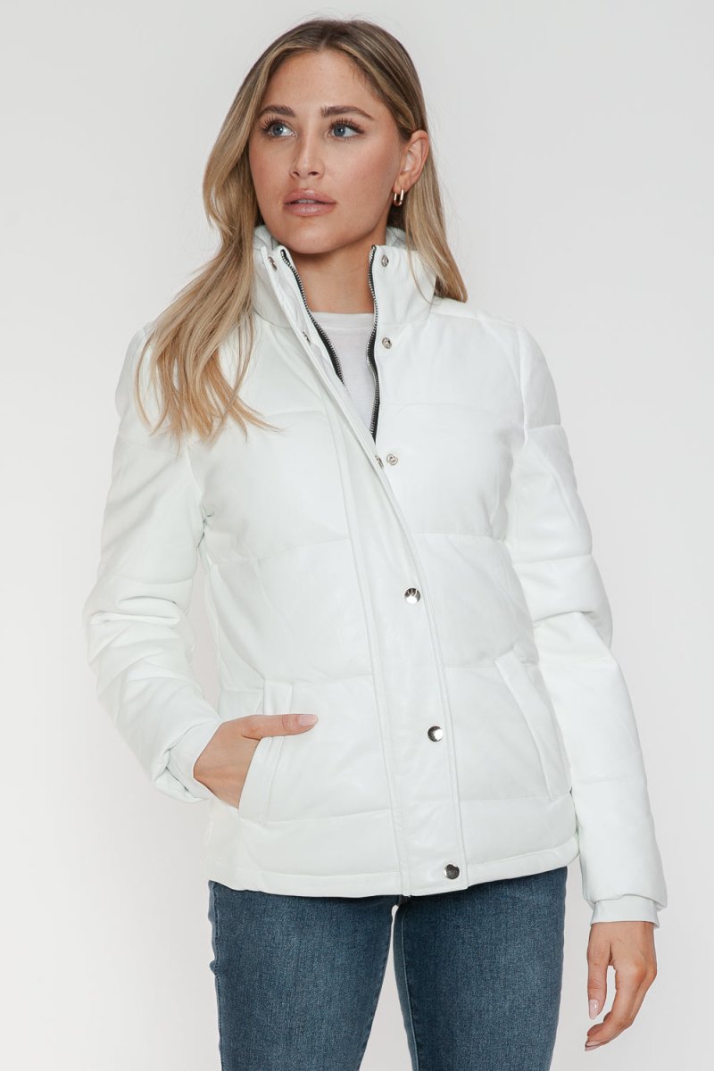 YMI Pocketed Zip Up Turtleneck Puffer Jacket - S. M. & Co.