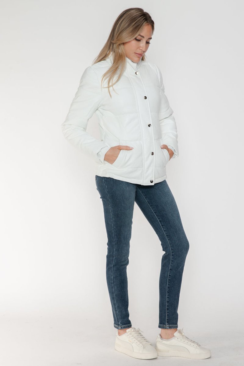 YMI Pocketed Zip Up Turtleneck Puffer Jacket - S. M. & Co.