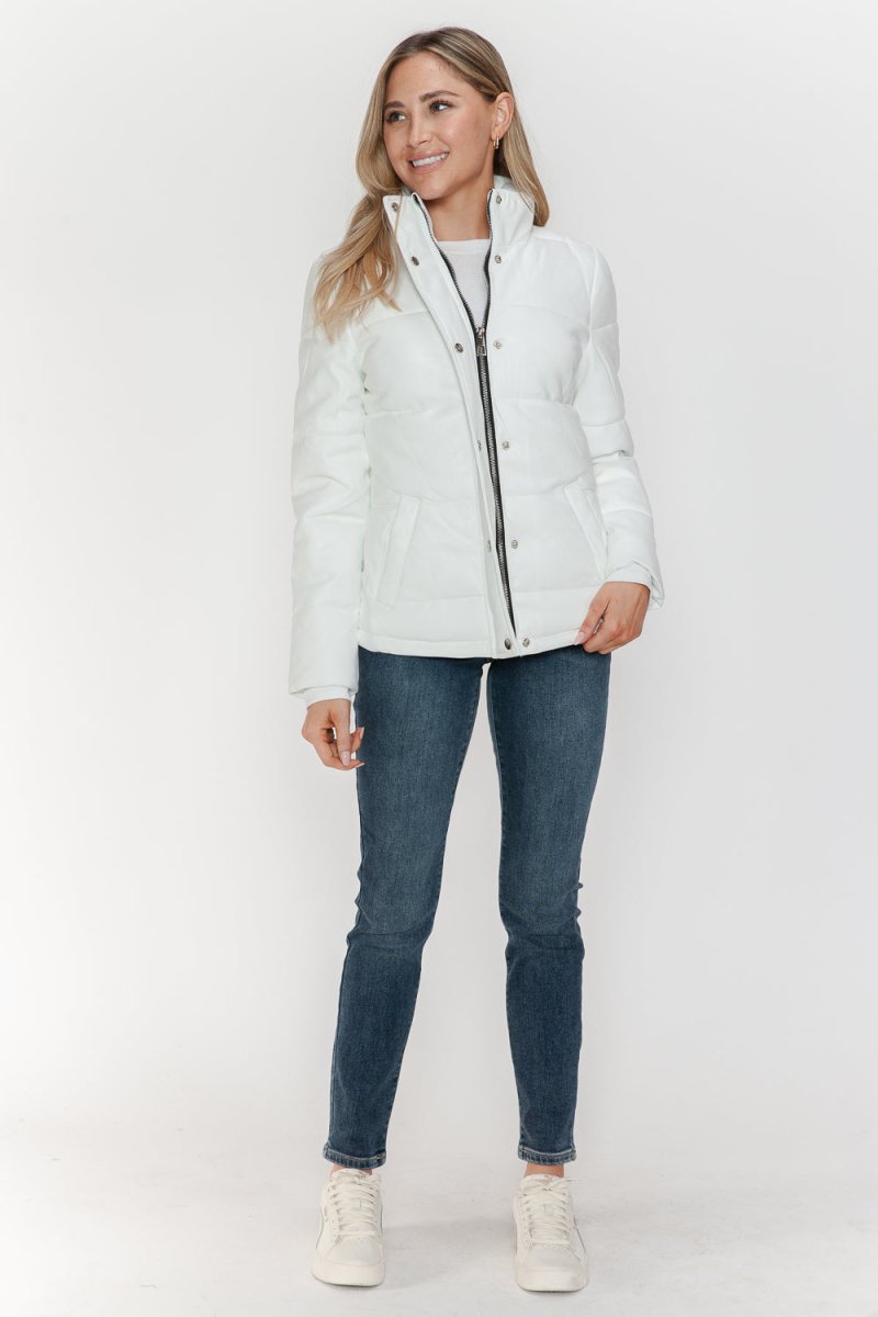 YMI Pocketed Zip Up Turtleneck Puffer Jacket - S. M. & Co.