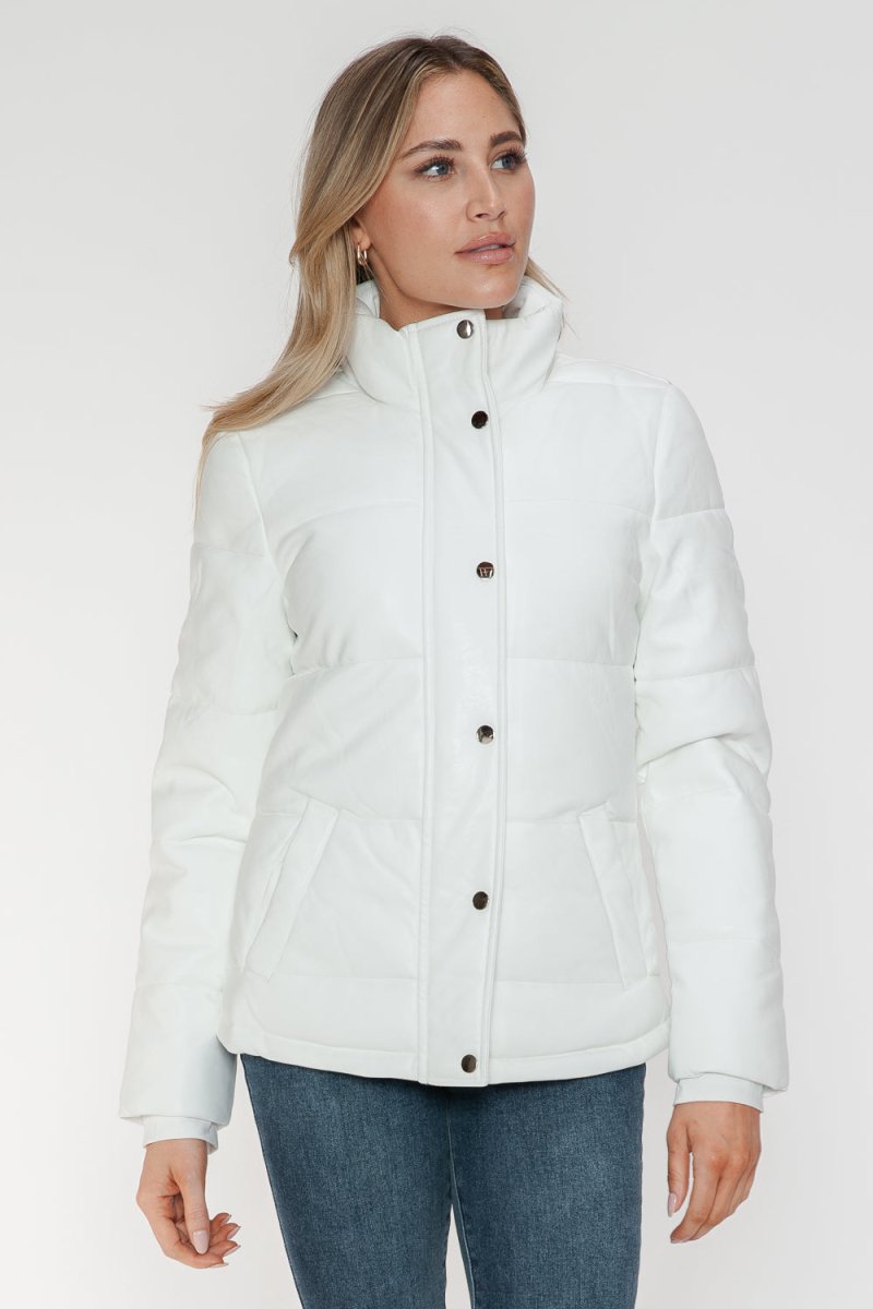 YMI Pocketed Zip Up Turtleneck Puffer Jacket - S. M. & Co.