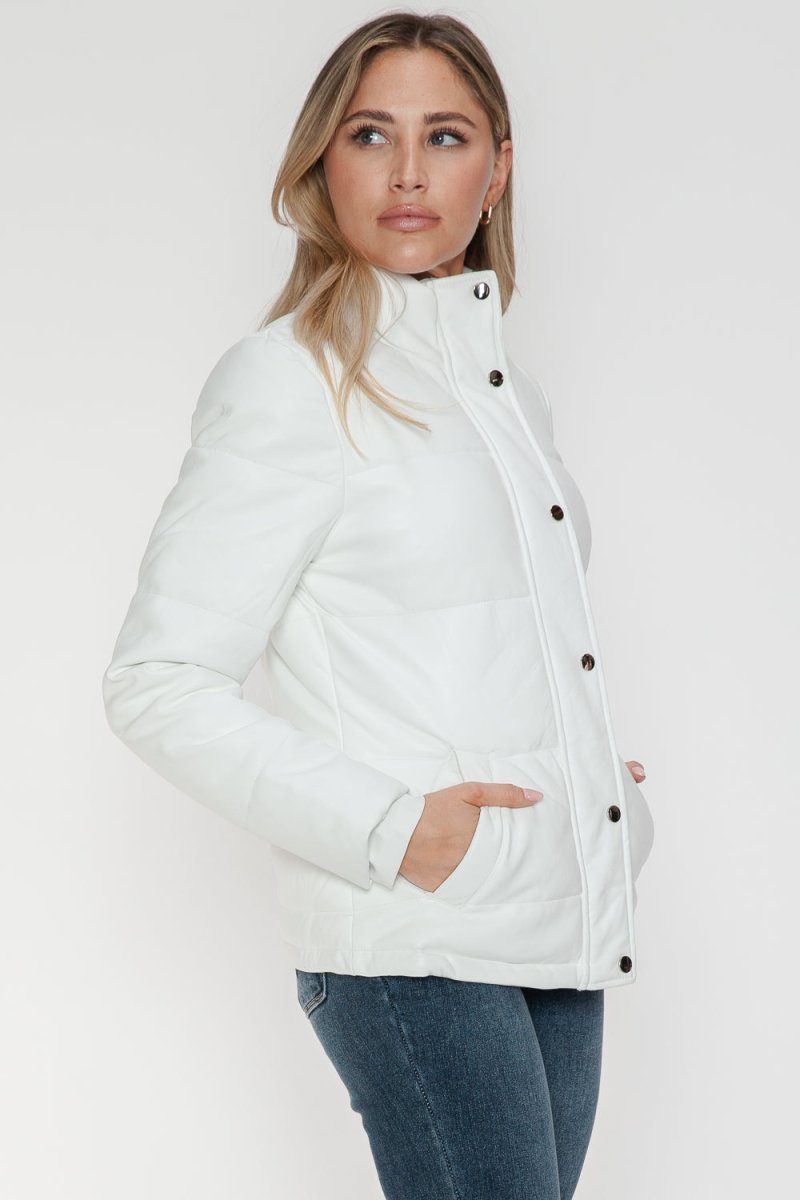 YMI Pocketed Zip Up Turtleneck Puffer Jacket - S. M. & Co.