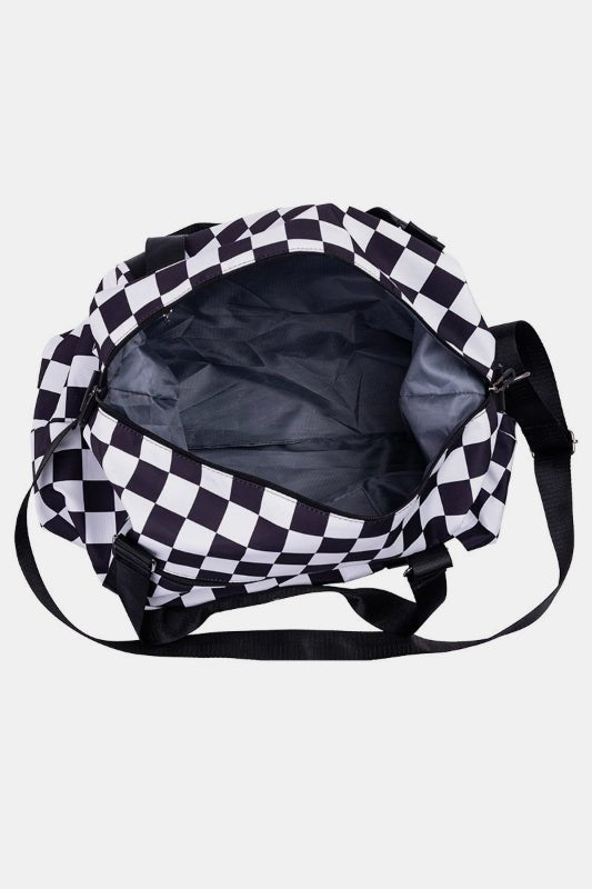 Zenana Checkered Multi - Pocket Travel Bag - S. M. & Co.