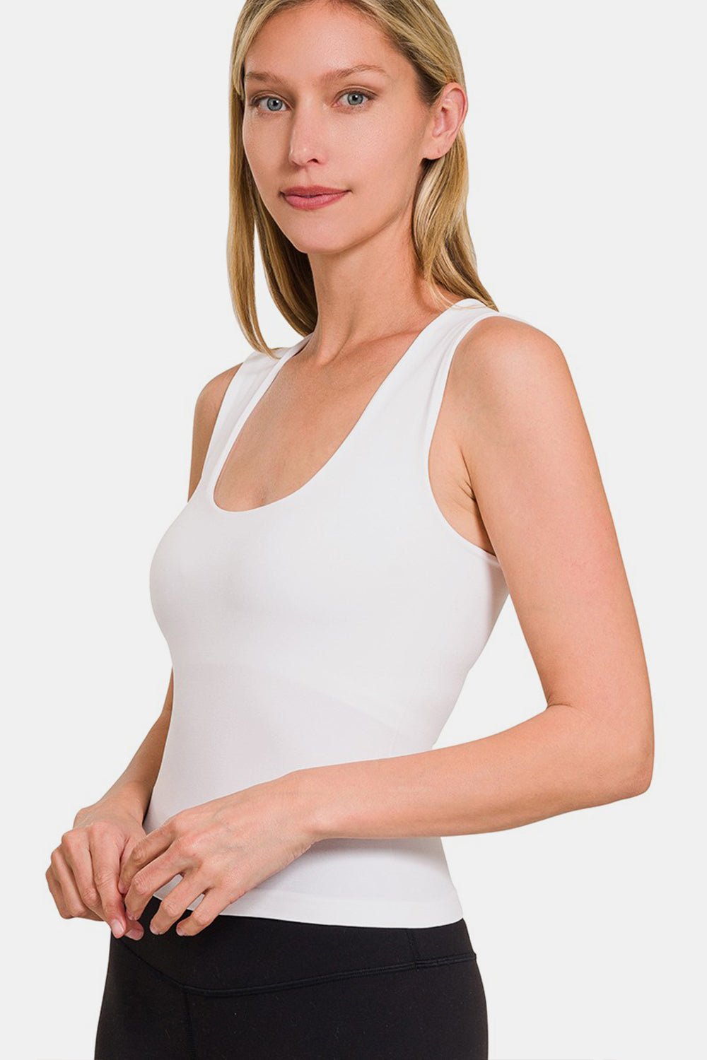 Zenana Cropped Padded Seamless Tank - S. M. & Co.