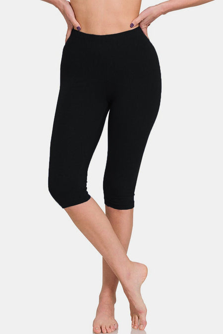 Zenana Full Size High Waist Capris - AnAs Market