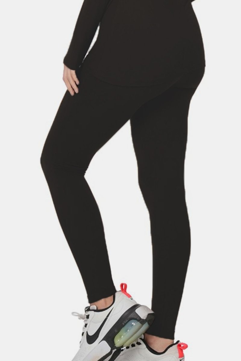 Zenana Full Size Turtleneck Top and Leggings Lounge Set - S. M. & Co.