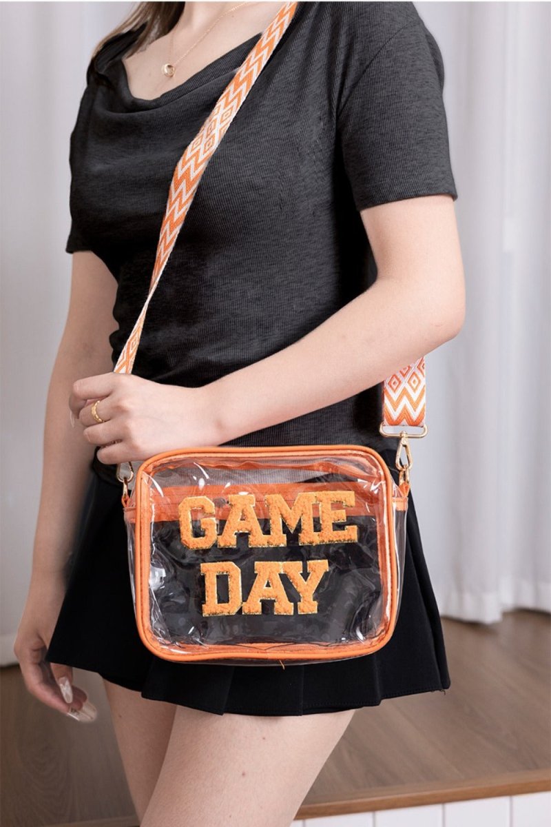 Zenana GAME DAY Stadium Approved Transparent Crossbody Bag - S. M. & Co.