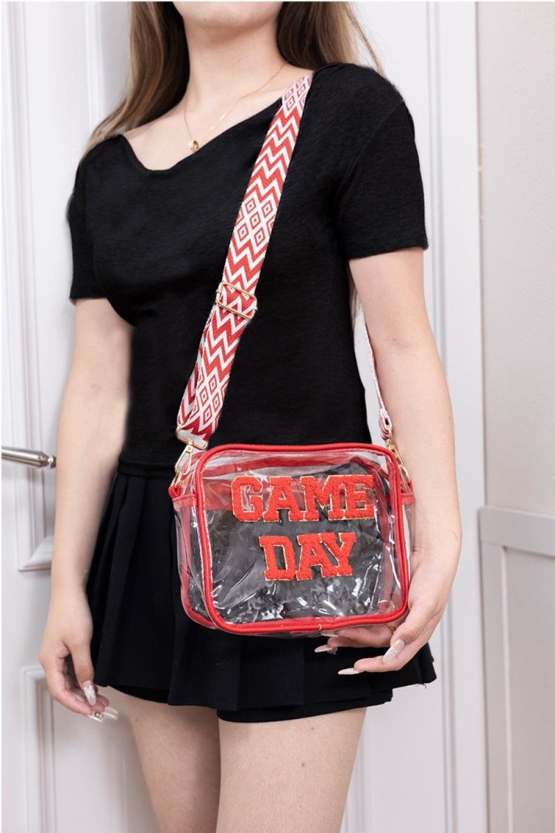 Zenana GAME DAY Stadium Approved Transparent Crossbody Bag - S. M. & Co.