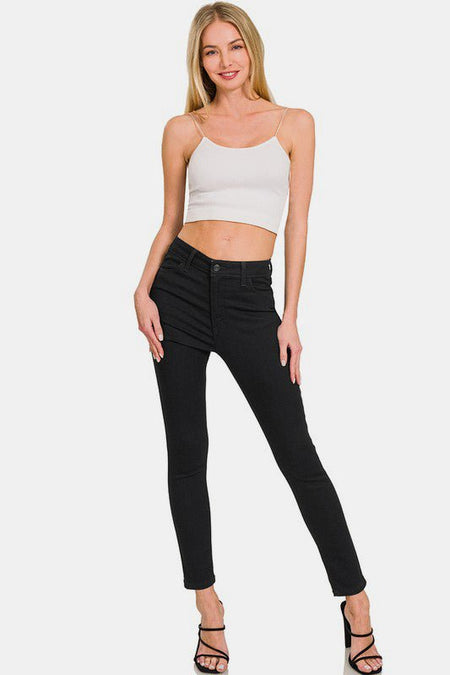 Zenana High Rise Skinny Jeans with Pockets - S. M. & Co.