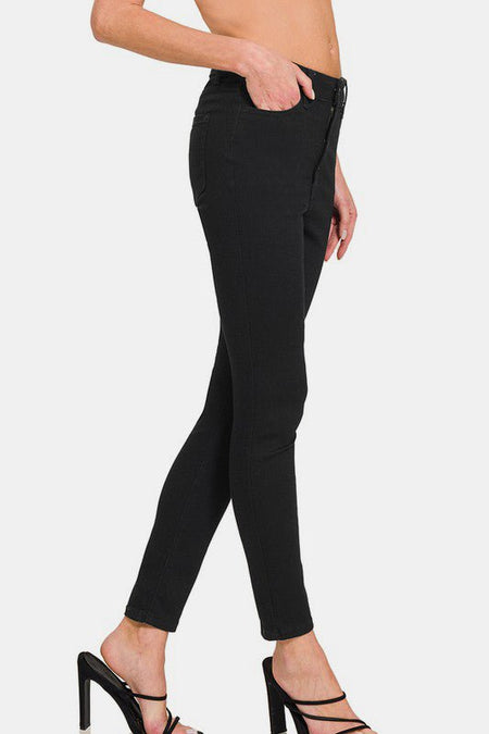 Zenana High Rise Skinny Jeans with Pockets - S. M. & Co.