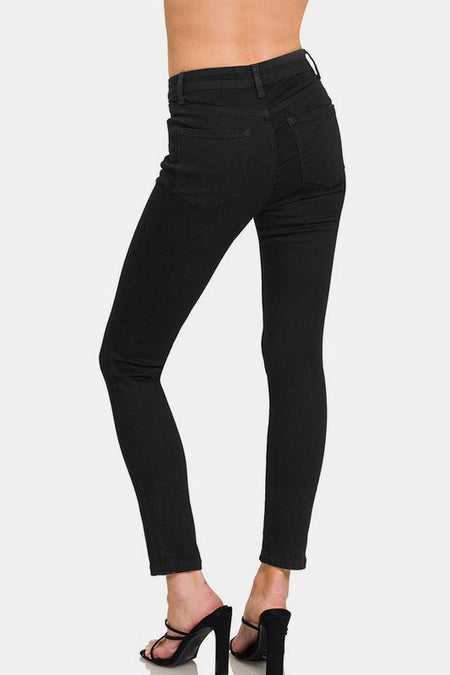 Zenana High Rise Skinny Jeans with Pockets - S. M. & Co.