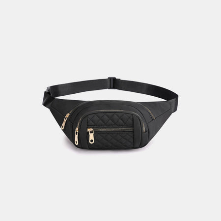 Zenana Quilted Multi Pocket Waist Belt Bag - AnAs Market