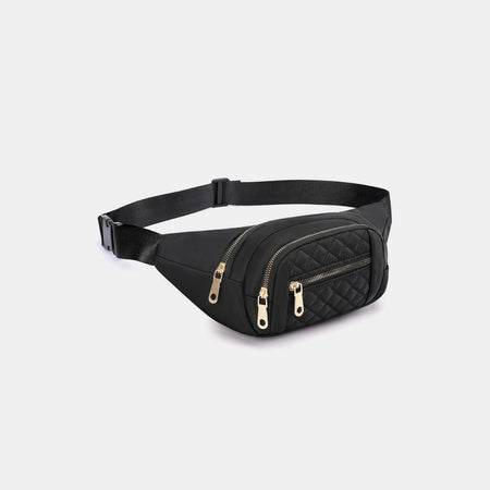 Zenana Quilted Multi Pocket Waist Belt Bag - AnAs Market