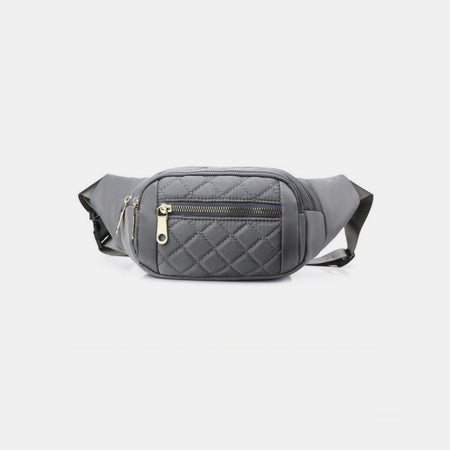 Zenana Quilted Multi Pocket Waist Belt Bag - AnAs Market