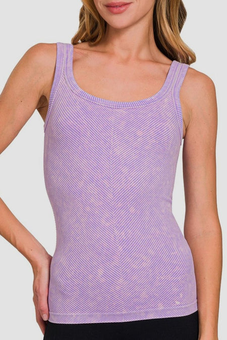 Zenana Ribbed Scoop Neck Tank - S. M. & Co.