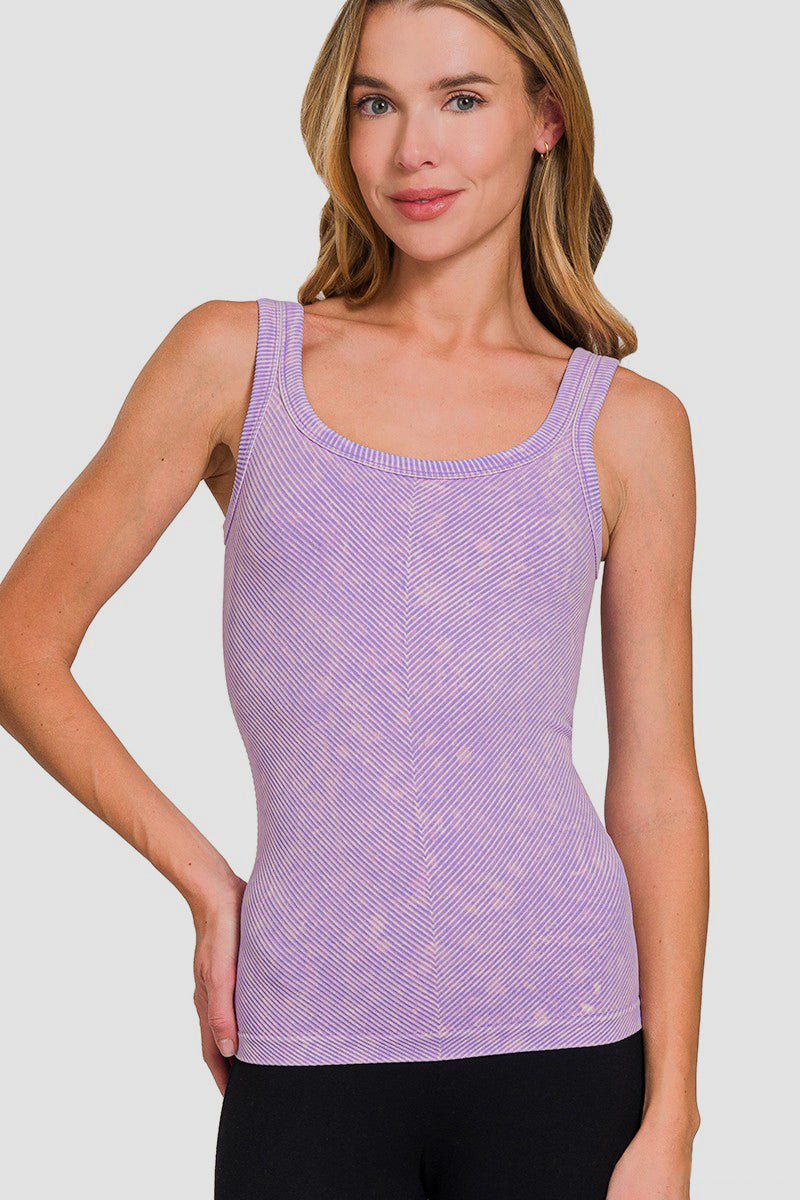 Zenana Ribbed Scoop Neck Tank - S. M. & Co.