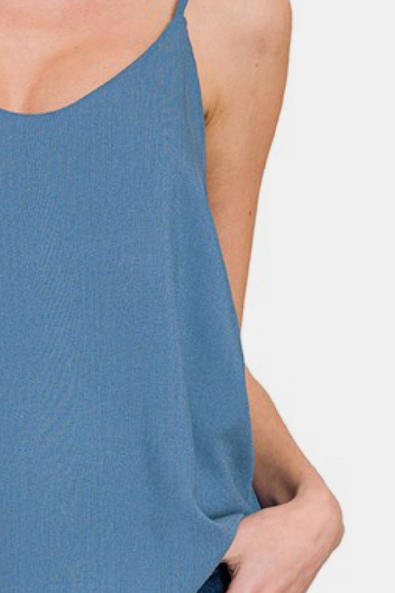 Zenana Two Layered Spaghetti Strap Cami - S. M. & Co.