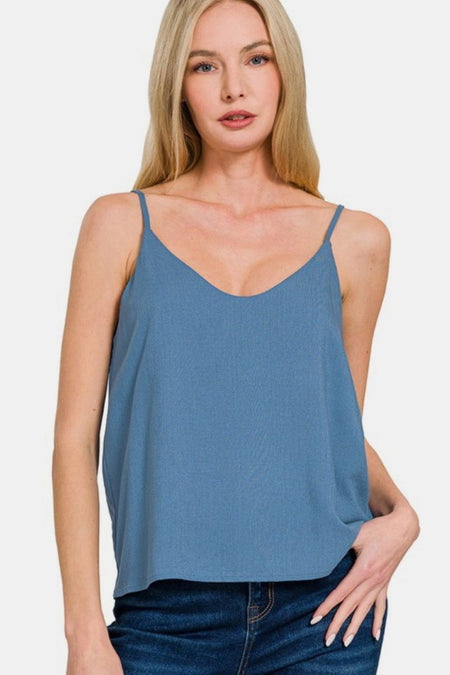 Zenana Two Layered Spaghetti Strap Cami - S. M. & Co.