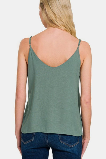 Zenana Two Layered Spaghetti Strap Cami - S. M. & Co.