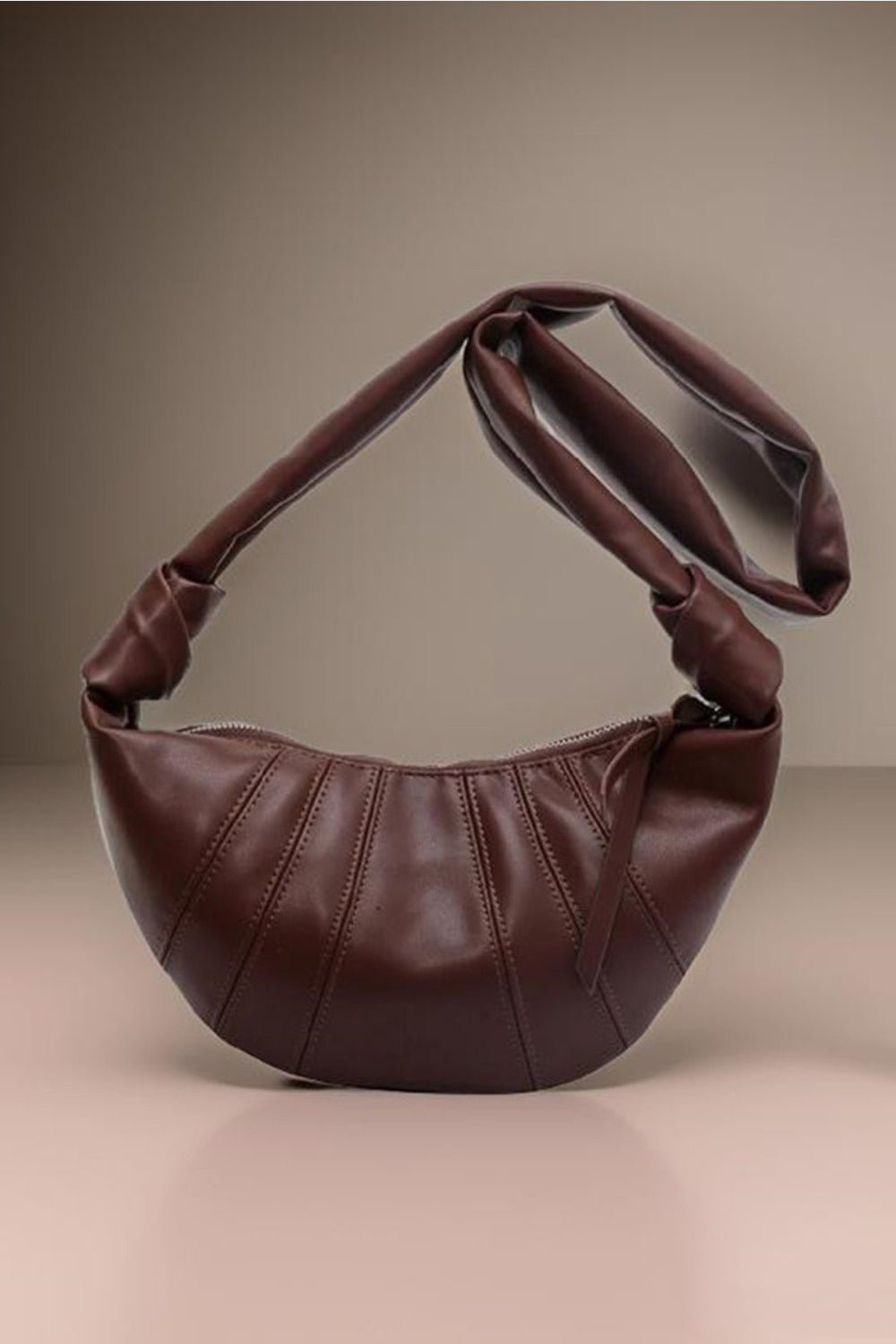 Zenana Vegan Leather Croissant Crossbody Bag - S. M. & Co.