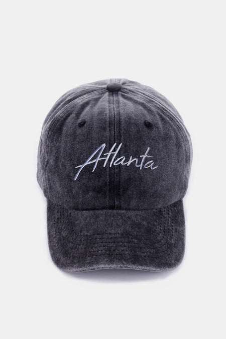 Zenana Washed ATLANTA Embroidered Baseball Cap - S. M. & Co.