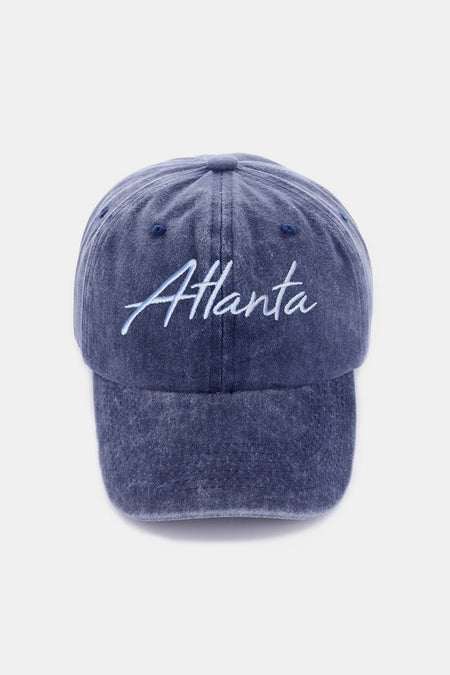 Zenana Washed ATLANTA Embroidered Baseball Cap - S. M. & Co.