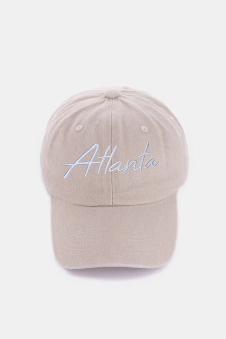 Zenana Washed ATLANTA Embroidered Baseball Cap - S. M. & Co.