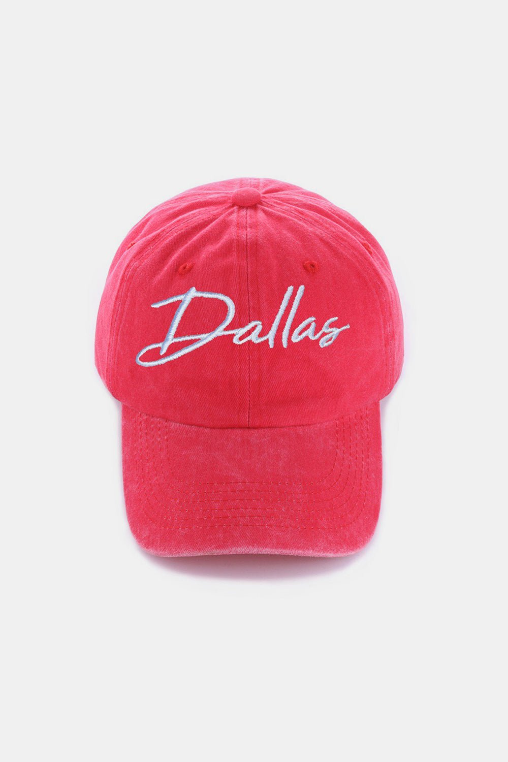 Zenana Washed DALLAS Embroidered Baseball Cap - S. M. & Co.