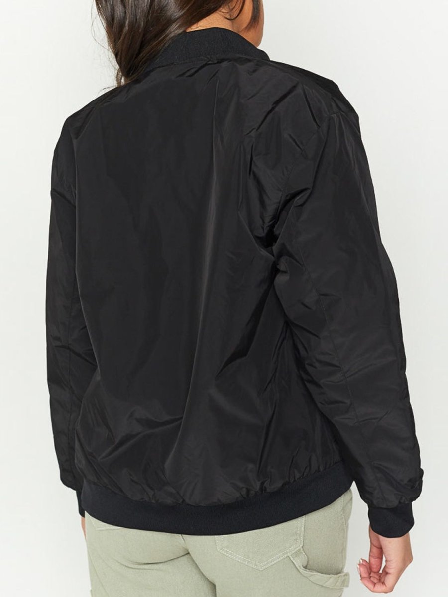 Zip Up Baseball Collar Jacket with Pockets - S. M. & Co.